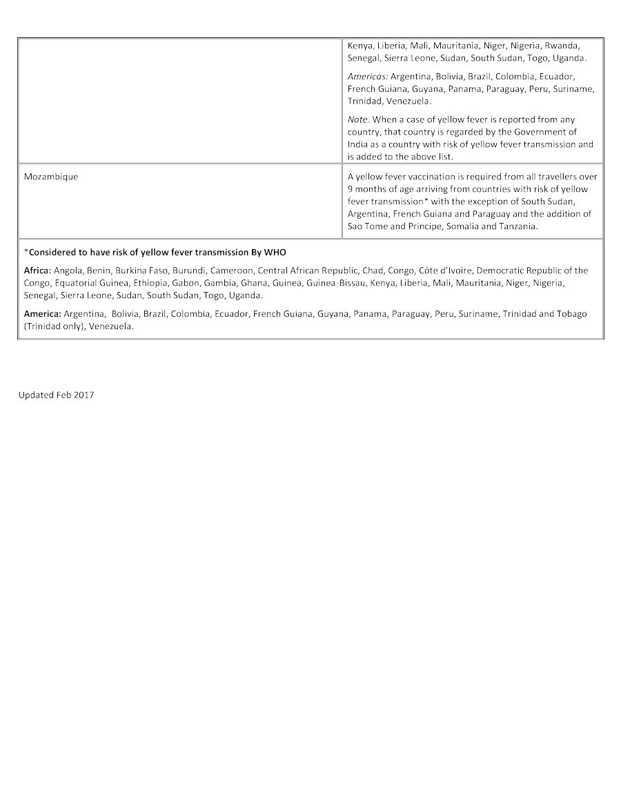 Yellow fever requirements page 3